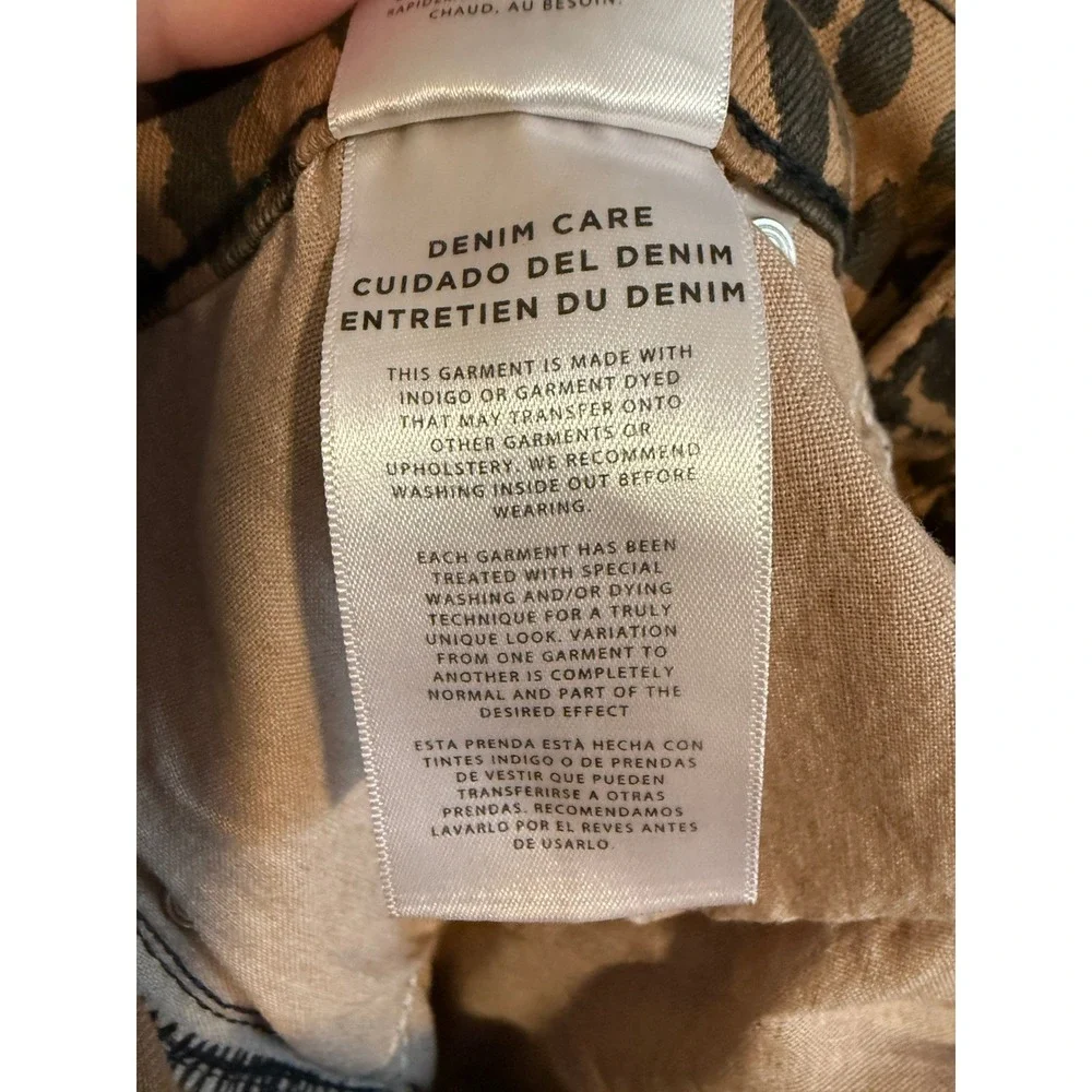 Kensie Jeans The‎ Ella High Rise Straight Snow Leopard Print Pants 6/28 NWT